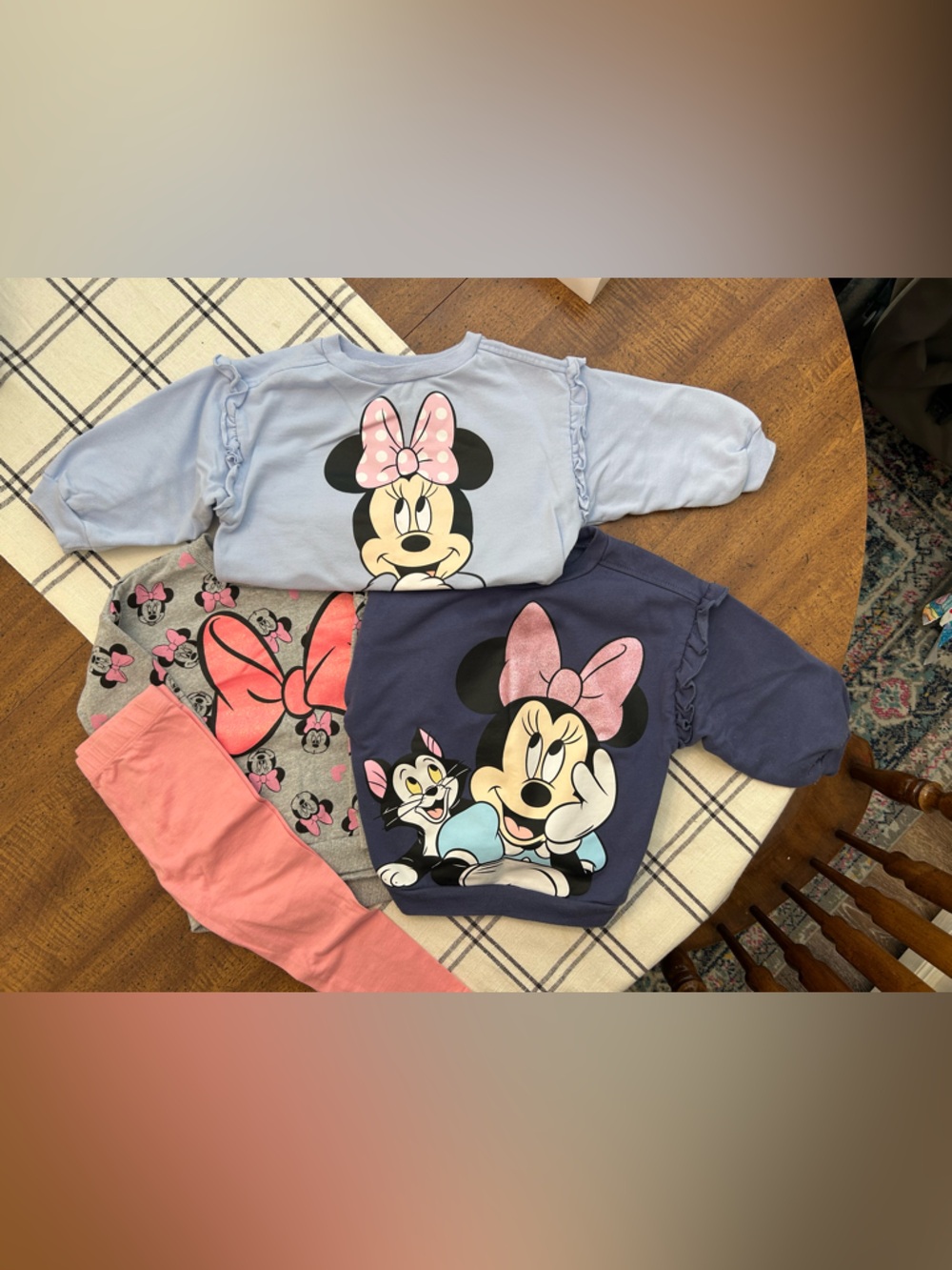 Minnie Mouse 2T Girls Bundle Disney Sweatshirts and Pants Matching Set